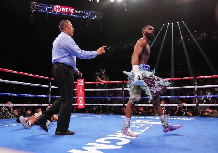 Photos Jaron Ennis Crushes Thomas Dulorme in One Round Boxing News